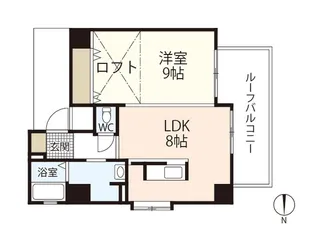 1LDKの間取り画像