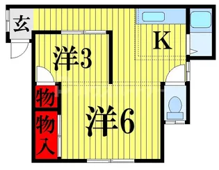 大橋ハイツ【2階】の間取り
