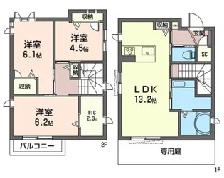 埼玉県新座市北野2【一戸建】の間取り