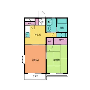 レジデンスきくちA【1階】の間取り