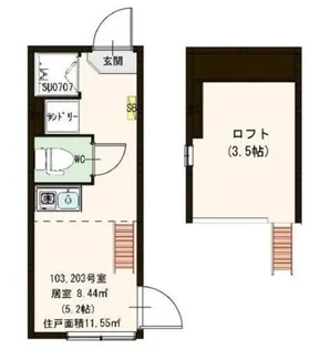 ハーモニーテラス王子【1階】の間取り