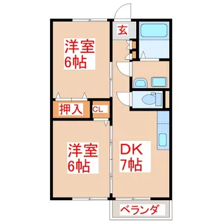 メゾンコスモス【2階】の間取り