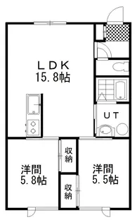 メゾンA.C【2階】の間取り