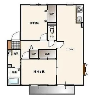 サンガーデン駅南B棟【2階】の間取り