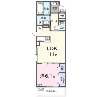 GARDEN浜プラス【2階】の間取り