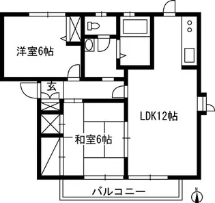 茨城県ひたちなか市高場1【アパート】の間取り