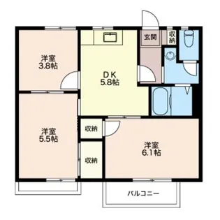 東京都練馬区南大泉4【アパート】の間取り