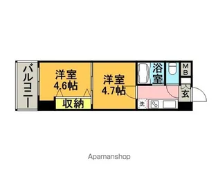 福岡県福岡市博多区博多駅前1【マンション】の間取り