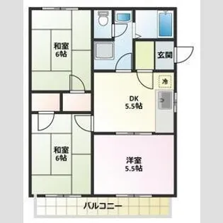 コートビレッジA棟【2階】の間取り
