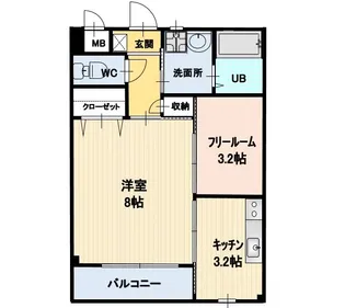 AVENUE B【1階】の間取り
