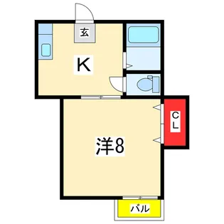 シェルブール幸I【1階】の間取り
