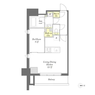 プライムメゾン蒲田【7階】の間取り