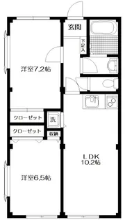 メゾンドサム【1階】の間取り