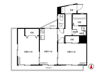 永福町マンション【2階】の間取り