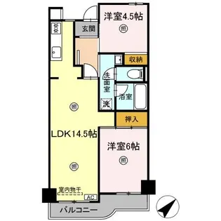 神奈川県横浜市青葉区荏田町【マンション】の間取り