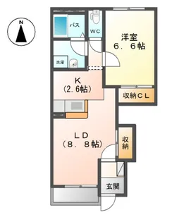 ハイツ憩【1階】の間取り