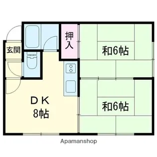 フラワーハイツA【2階】の間取り