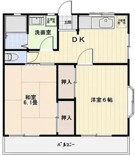 ハイツ森II【1階】の間取り