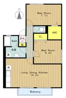 ルミエールA【1階】の間取り