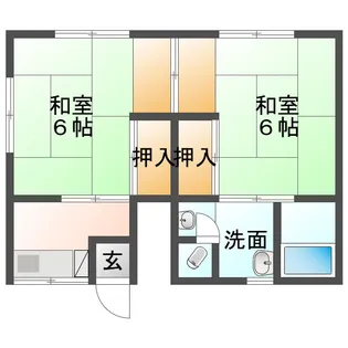 山本荘【2階】の間取り