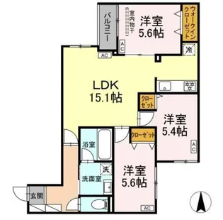 MOCRAFT中葛西【1階】の間取り