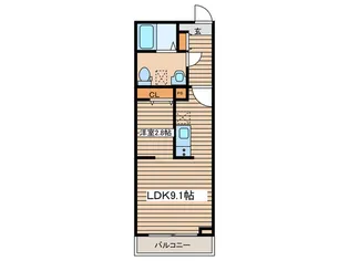 Meridian柳生壱番館【2階】の間取り