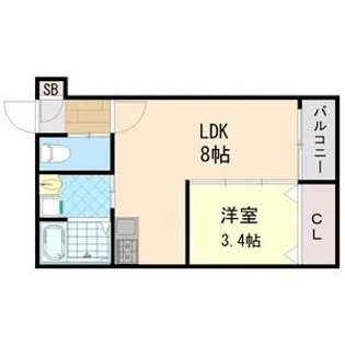 H-maison巽中【3階】の間取り