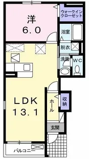 セイバリー ハウスB【1階】の間取り