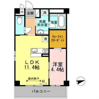 セレーナ沖浜【2階】の間取り
