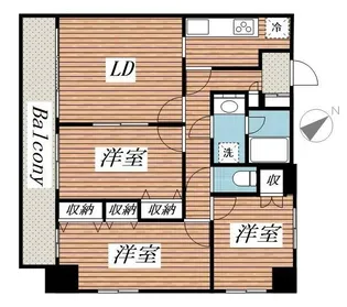 東京都港区白金台4【マンション】の間取り