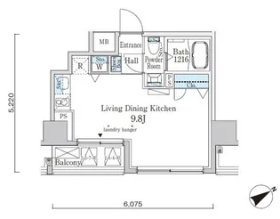 カーサスプレンディッド恵比寿1丁目【9階】の間取り
