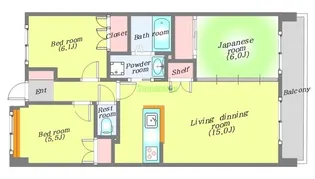 東仙台六番館【1階】の間取り