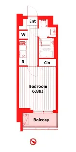 アンソレイユ横浜【4階】の間取り