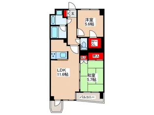 レクセルマンション中神【2階】の間取り