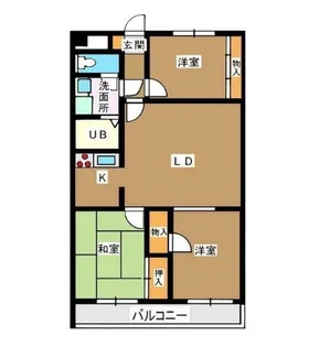 志村城山マンション【1階】の間取り