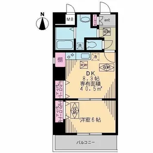 東京都千代田区東神田3【マンション】の間取り