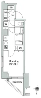 グランヴァン深川木場【3階】の間取り