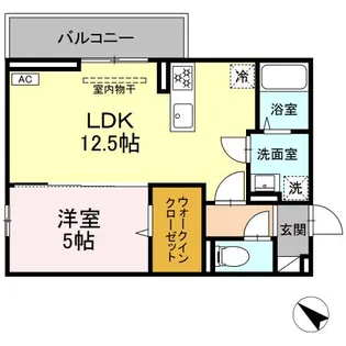 CLASSEUM盛岡駅前 III【2階】の間取り