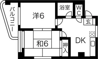 シティ岸里【7階】の間取り