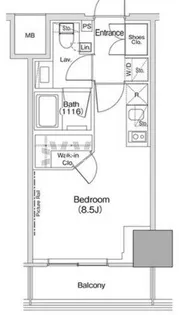 ザ パークハビオ荏原中延駅前【4階】の間取り
