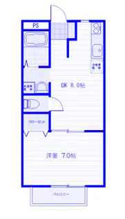 オータムMハイツ【1階】の間取り