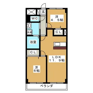 天正ビル【6階】の間取り