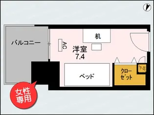 ロイヤルパークスER万代【2階】の間取り