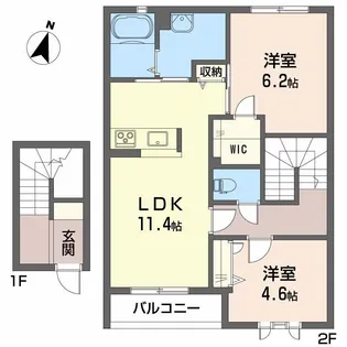 ビオラ天山【2階】の間取り
