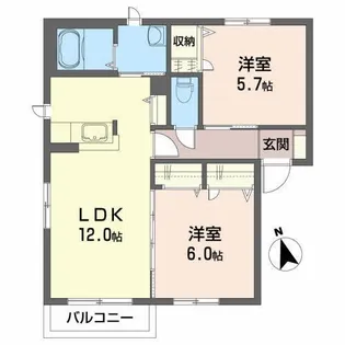 グランセレッソ C【2階】の間取り
