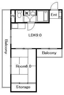 七福ビル(桶屋町)【8階】の間取り