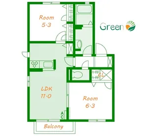 エルマール大磯I【1階】の間取り