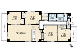 箱崎コミュニティプラザII【2階】の間取り