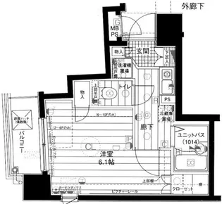 メインステージ日本橋箱崎II【5階】の間取り