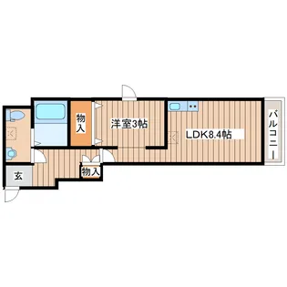 Meridian川平壱番館【3階】の間取り